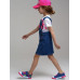 12422335 Сарафан текстильный джинсовый для девочек