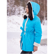 446-24з Куртка для девочки "ВЛАДА", голубая лагуна
