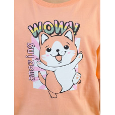 CWKG 63925-47 Футболка для девочки,персиковый